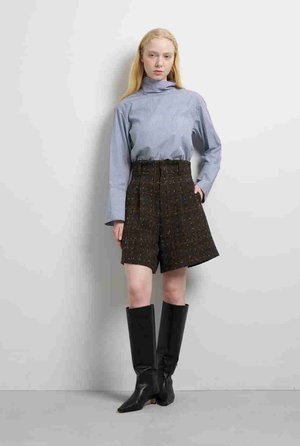 ランバン オン ブルー/LANVIN en Bleuのツイードメルトン　ショートパンツ(110600/110603)