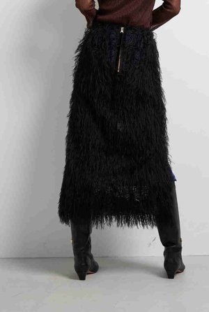 ランバン オン ブルー/LANVIN en Bleuのフェザージャガードレイヤードスカート(110700/110703)