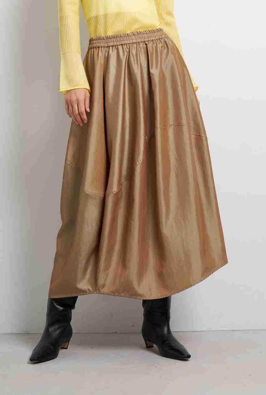 LANVIN en Bleu アシンメコクーンタフタスカート (キャメル, 38) ランバン オン ブルー ELLE SHOP LANVIN en Bleu アシンメコクーンタフタスカート (キャメル, 38) ランバン オン ブルー ELLE SHOP