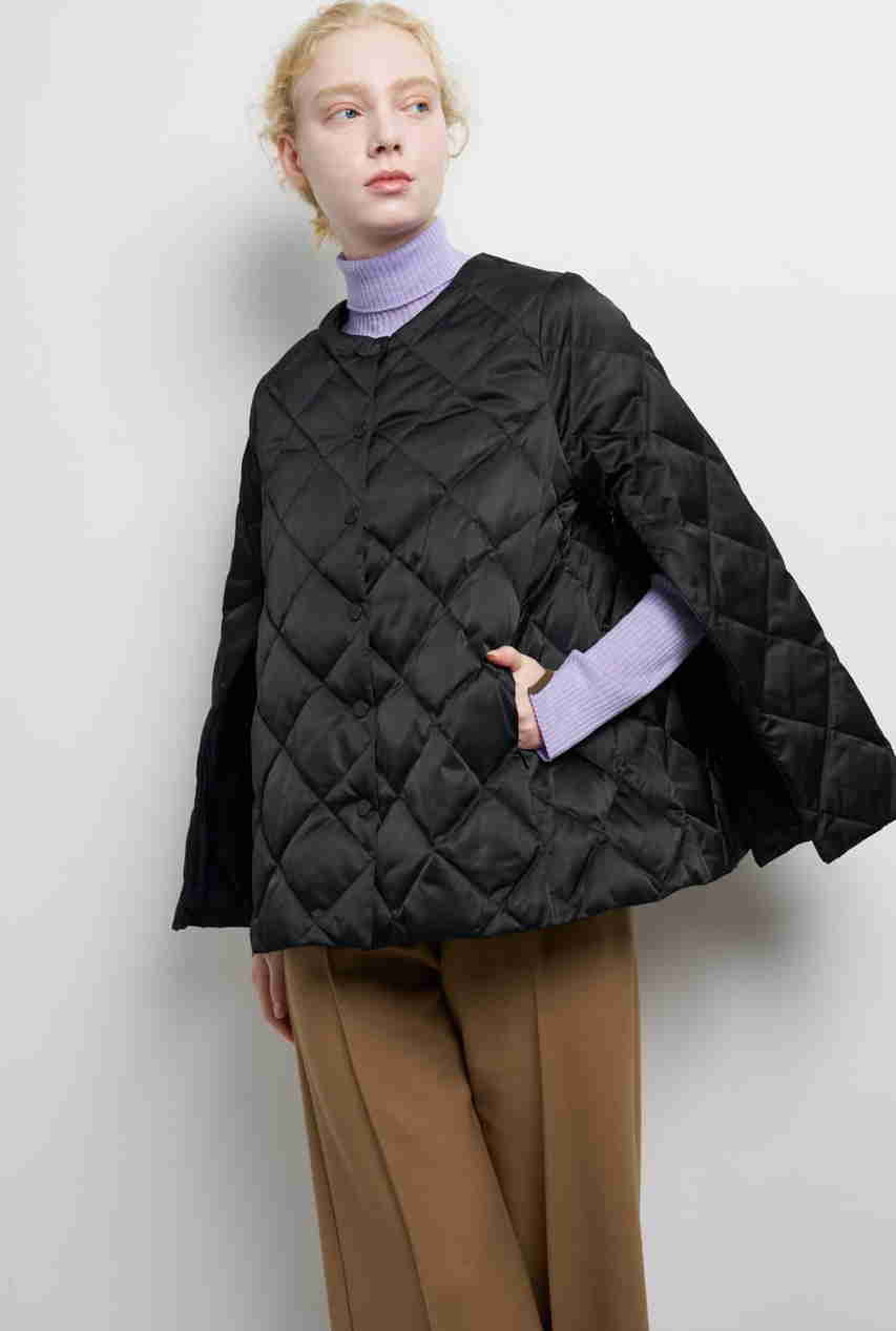 高級 LANVIN ランバン 羊革 キルティング ジャケット レディース 黒 M LANVIN en Bleu(ランバン オン ブルー)｜【予約販売