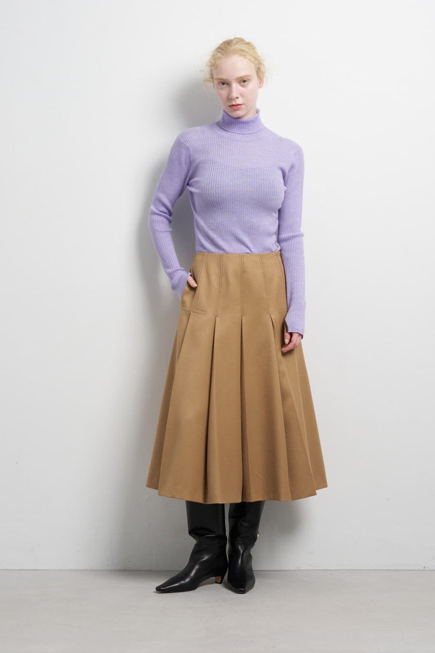 LANVIN en Bleu カルゼステッチプリーツスカート (ベージュ, 36) ランバン オン ブルー ELLE SHOP LANVIN en Bleu カルゼステッチプリーツスカート (ベージュ, 36) ランバン オン ブルー ELLE SHOP