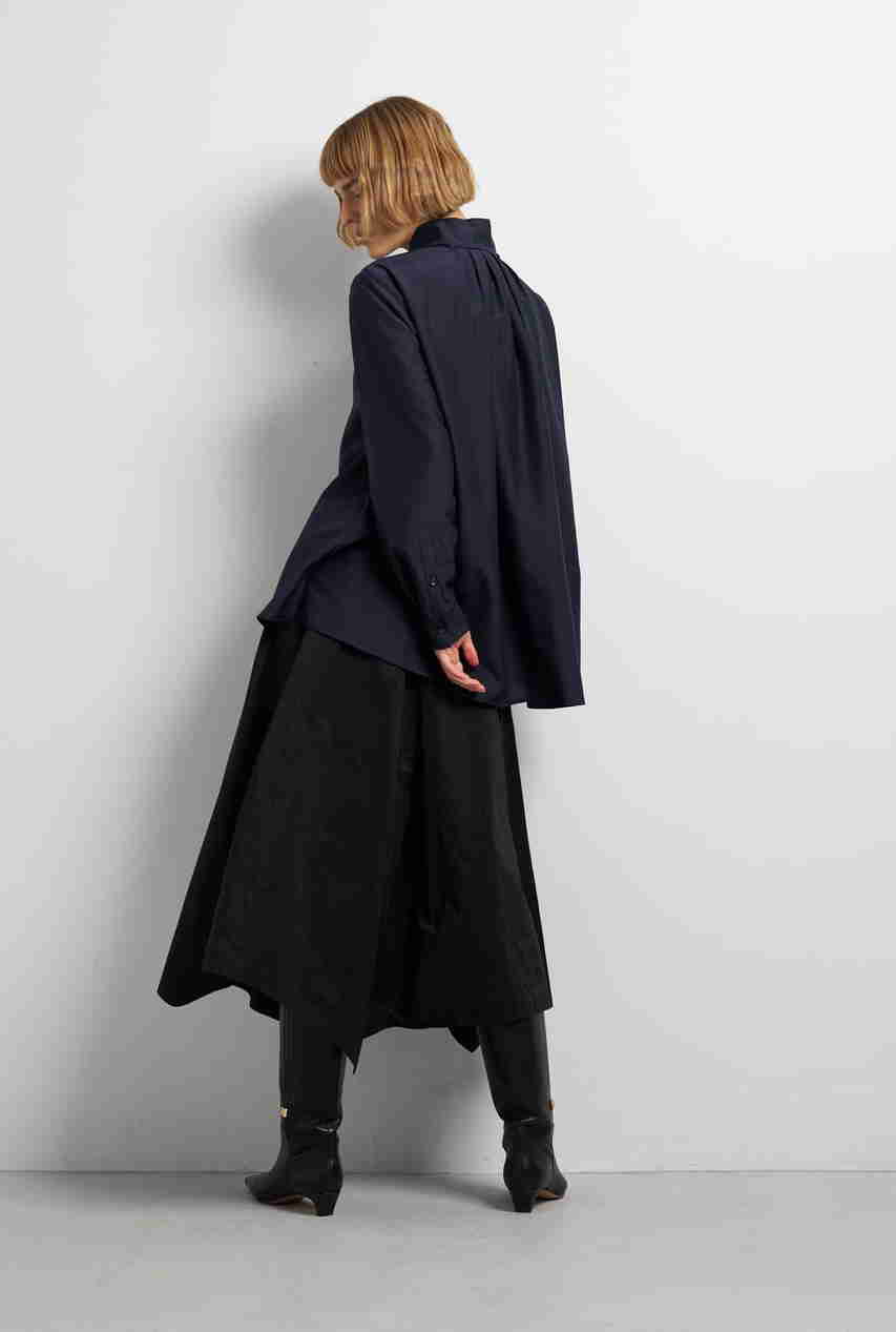 LANVIN en Bleu(ランバン オン ブルー)｜スタンドカラータックブラウス