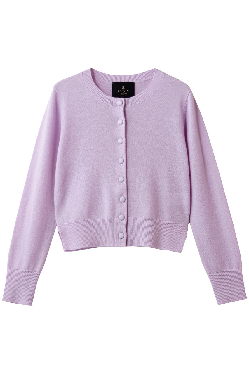 LANVIN en Bleu ピュアカシミヤメニーボタンカーディガン (パープル, 38) ランバン オン ブルー ELLE SHOP LANVIN en Bleu ピュアカシミヤメニーボタンカーディガン (パープル, 38) ランバン オン ブルー ELLE SHOP