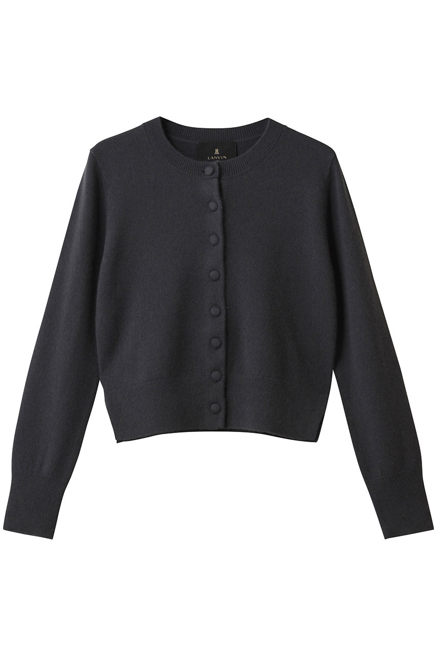 LANVIN en Bleu ピュアカシミヤメニーボタンカーディガン (チャコールグレー, 38) ランバン オン ブルー ELLE SHOP