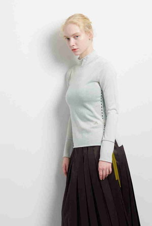 ランバン オン ブルー/LANVIN en Bleuのアイレットハイネックニット(110300/110301)