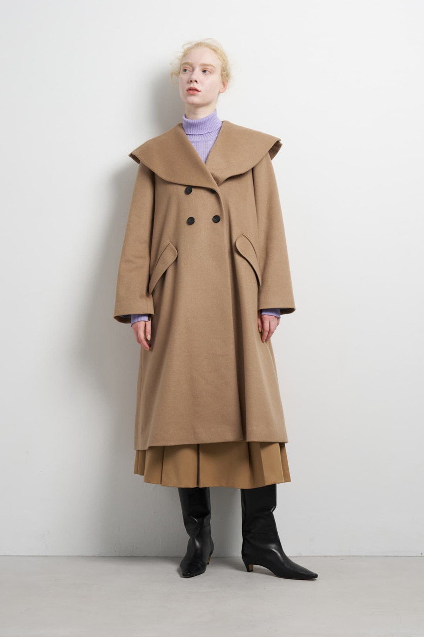 LANVIN en Bleu ケープカラーカシミヤコート (ベージュ, 38) ランバン オン ブルー ELLE SHOP LANVIN en Bleu ケープカラーカシミヤコート (ベージュ, 38) ランバン オン ブルー ELLE SHOP