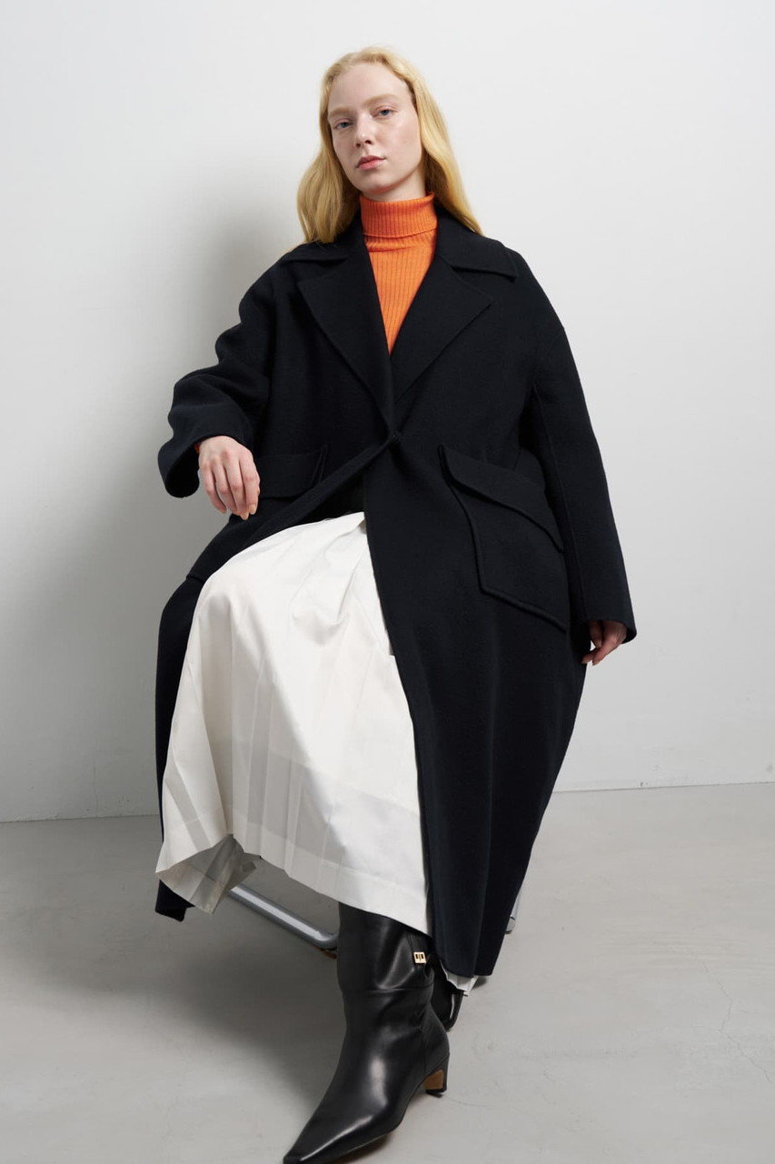 LANVIN en Bleu ケープカラーカシミヤコート (ブラック, 38) ランバン オン ブルー ELLE SHOP LANVIN en Bleu ケープカラーカシミヤコート (ブラック, 38) ランバン オン ブルー ELLE SHOP