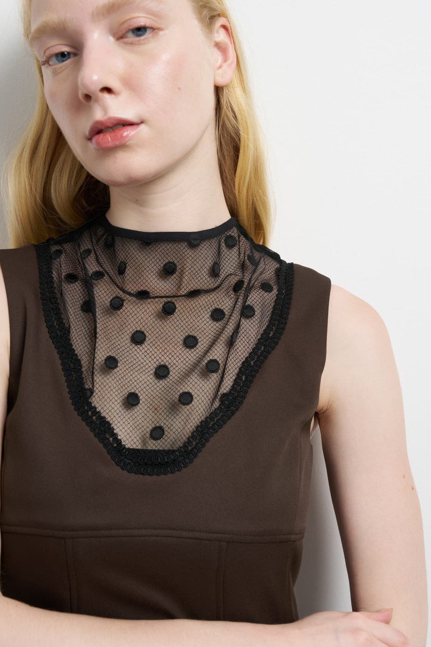 LANVIN en Bleu(ランバン オン ブルー)｜プリーツコンビマットサテン