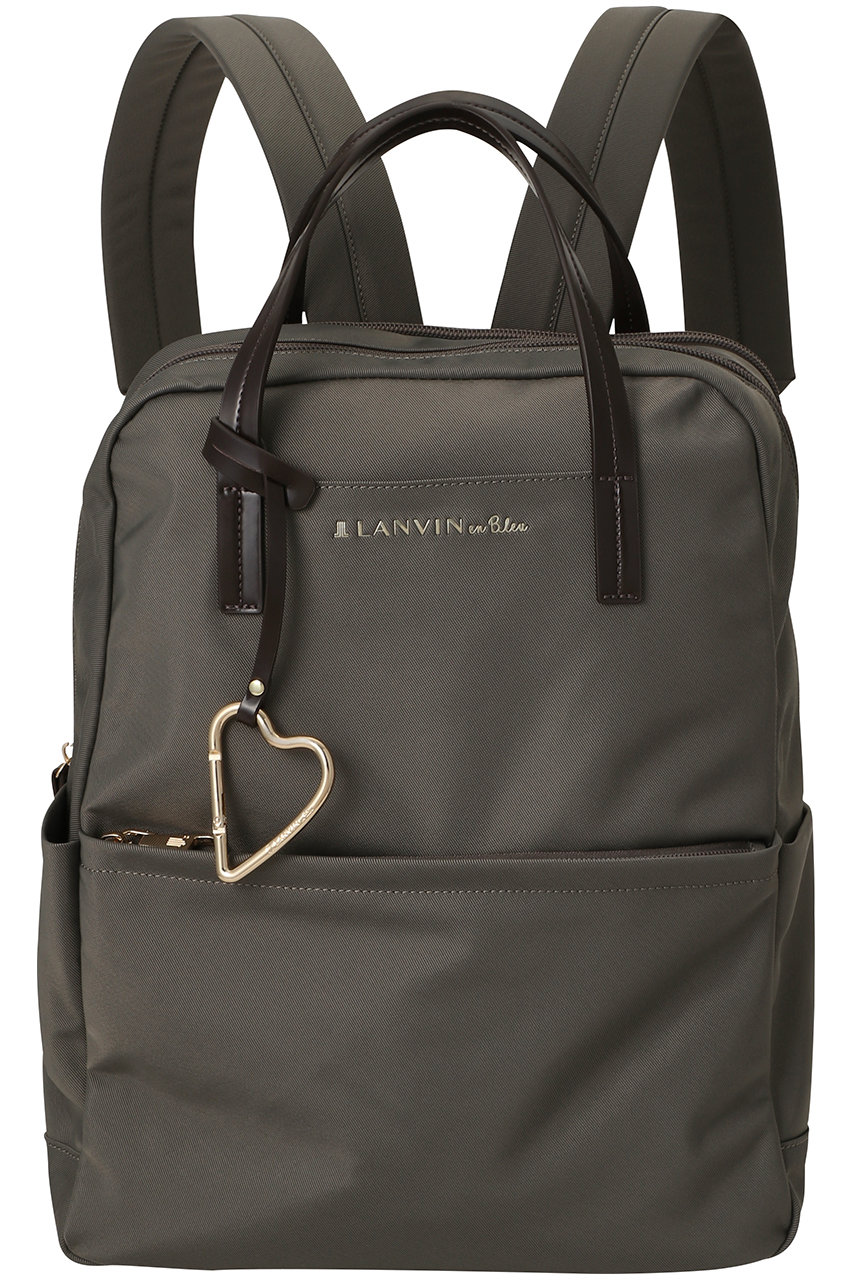 LANVIN en Bleu マルク ハートカラビナリュック 484214 (チャコールグレー, F) ランバン オン ブルー ELLE SHOP