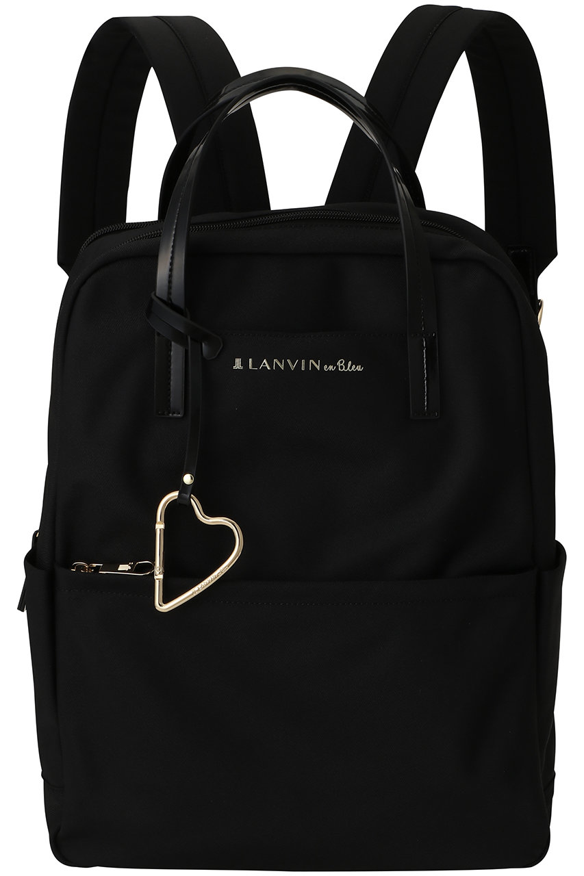 LANVIN en Bleu マルク ハートカラビナリュック 484214 (ブラック, F) ランバン オン ブルー ELLE SHOP