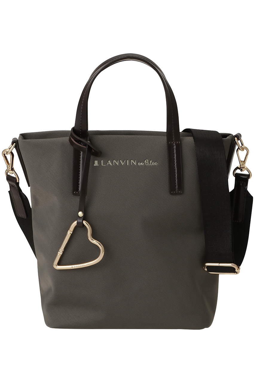 ランバン オン ブルー/LANVIN en Bleuのマルク ハートカラビナ小トート 484211(チャコールグレー/3594016)