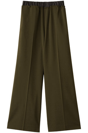 ランバン オン ブルー/LANVIN en Bleuの異素材ベルトゴムワイドパンツ(110600/110601)