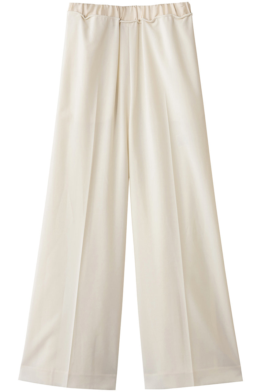 ランバン オン ブルー/LANVIN en Bleuの異素材ベルトゴムワイドパンツ(オフ/3596409)