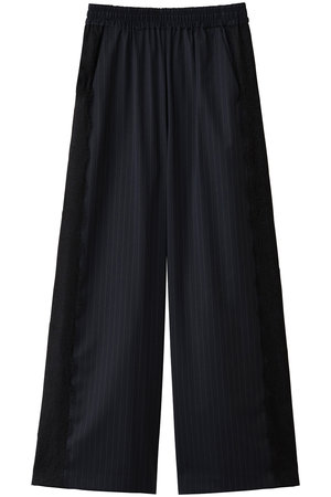 ランバン オン ブルー/LANVIN en Bleuのサイドレースウールゴムパンツ(110600/110601)