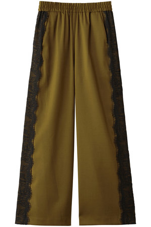 ランバン オン ブルー/LANVIN en Bleuのサイドレースウールゴムパンツ(110600/110601)