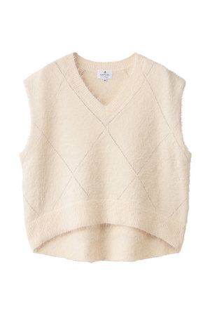 ランバン オン ブルー/LANVIN en Bleuのシャギーアイレットベスト(110300/110301)