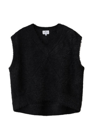 ランバン オン ブルー/LANVIN en Bleuのシャギーアイレットベスト(110300/110301)