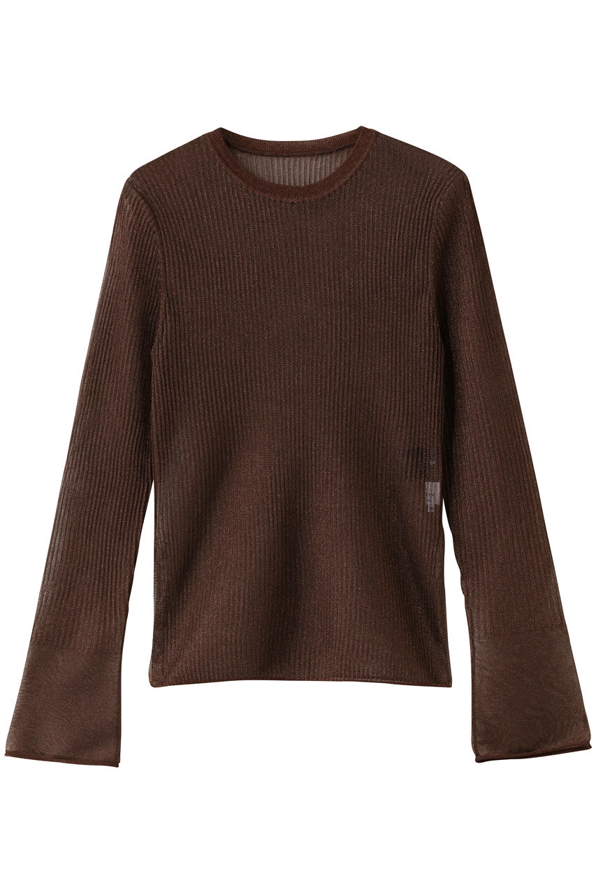 シアーリブフレアカフスニット