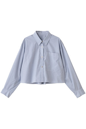 ランバン オン ブルー/LANVIN en Bleuのクロップドフレアシャツ(110400/110403)
