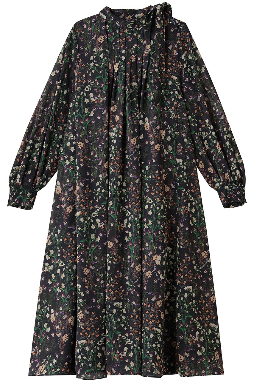 LANVIN en Bleu AUBE & BRUMEワンピース (ブラック, 38) ランバン オン ブルー ELLE SHOP