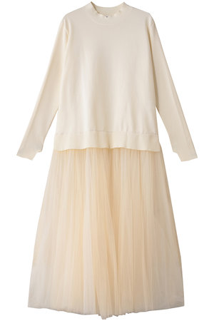 ランバン オン ブルー/LANVIN en Bleuのチュールプリーツコンビニットワンピース(110500/110503)