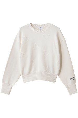 ランバン オン ブルー/LANVIN en Bleuのハートインターシャニット(110300/110301)