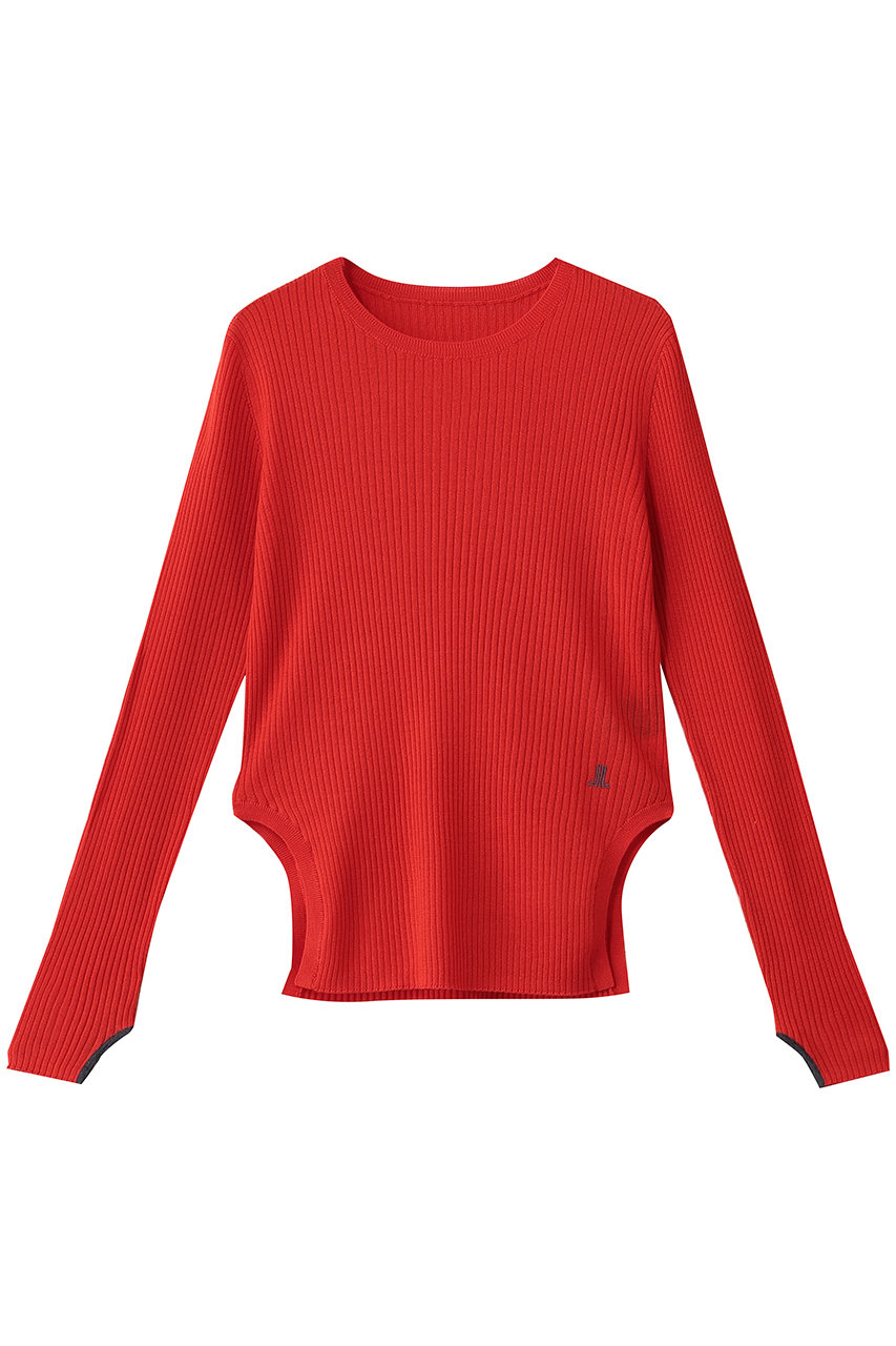 ランバン オン ブルー（LANVIN en Bleu）/カラーポイントクルーネックリブニット LANVIN en Bleu(ランバン オン ブルー)｜カラーポイントクルーネック