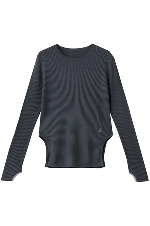 ランバンオンブルー　ニットケープコート　サイズ38　グレー 2023 Autumn-Winter | LANVIN en Bleu - ランバン オン ブルー