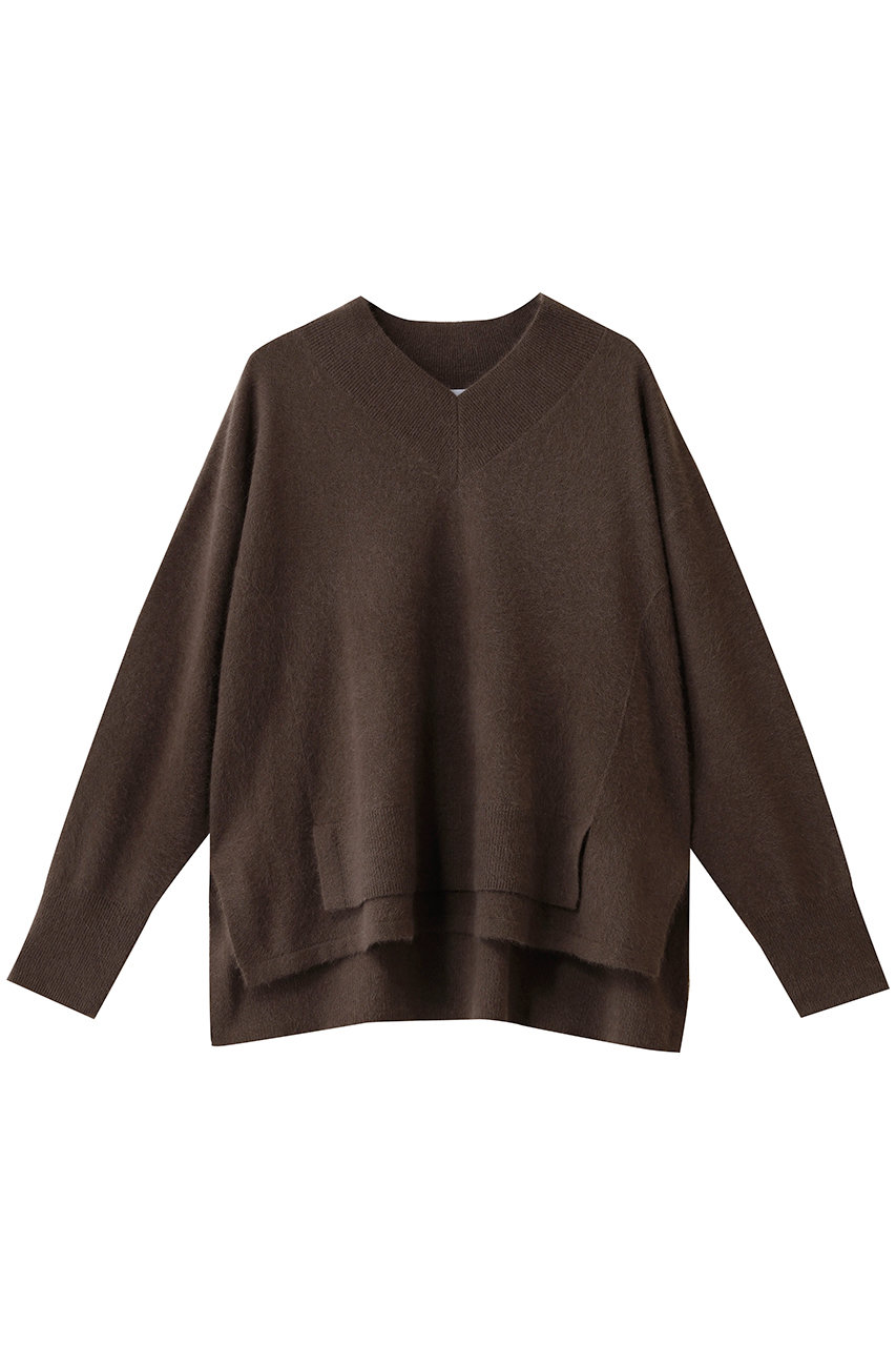 美品＊Spick&Span チャイニーズラクーンニット　ブラウン　茶 Spick & Span ニット セーター ブラウン チャイニーズラクーン