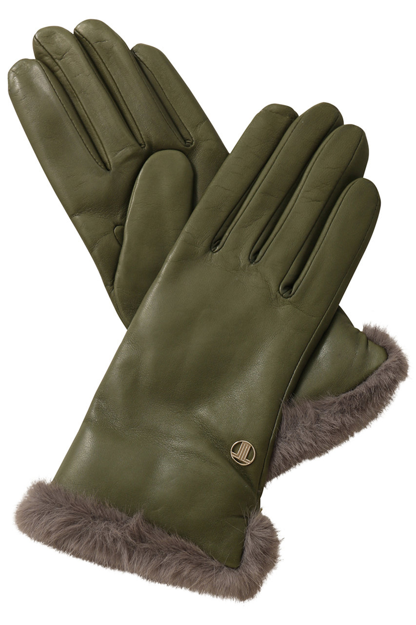 LANVIN en Bleu(ランバン オン ブルー)｜レザーグローブ/カーキ の通販