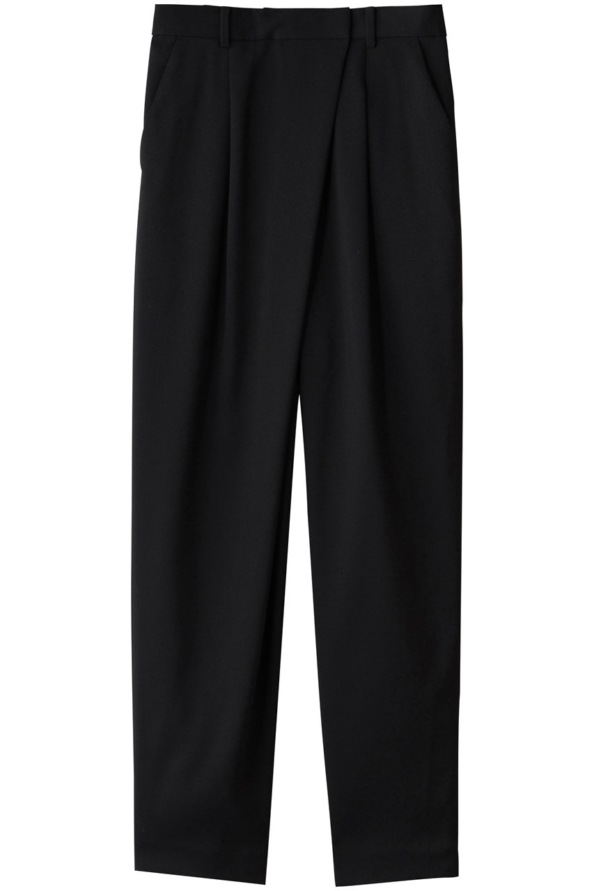 LANVIN en Bleu フロントタックテーパードパンツ (ブラック, 38) ランバン オン ブルー ELLE SHOP LANVIN en Bleu フロントタックテーパードパンツ (ブラック, 38) ランバン オン ブルー ELLE SHOP