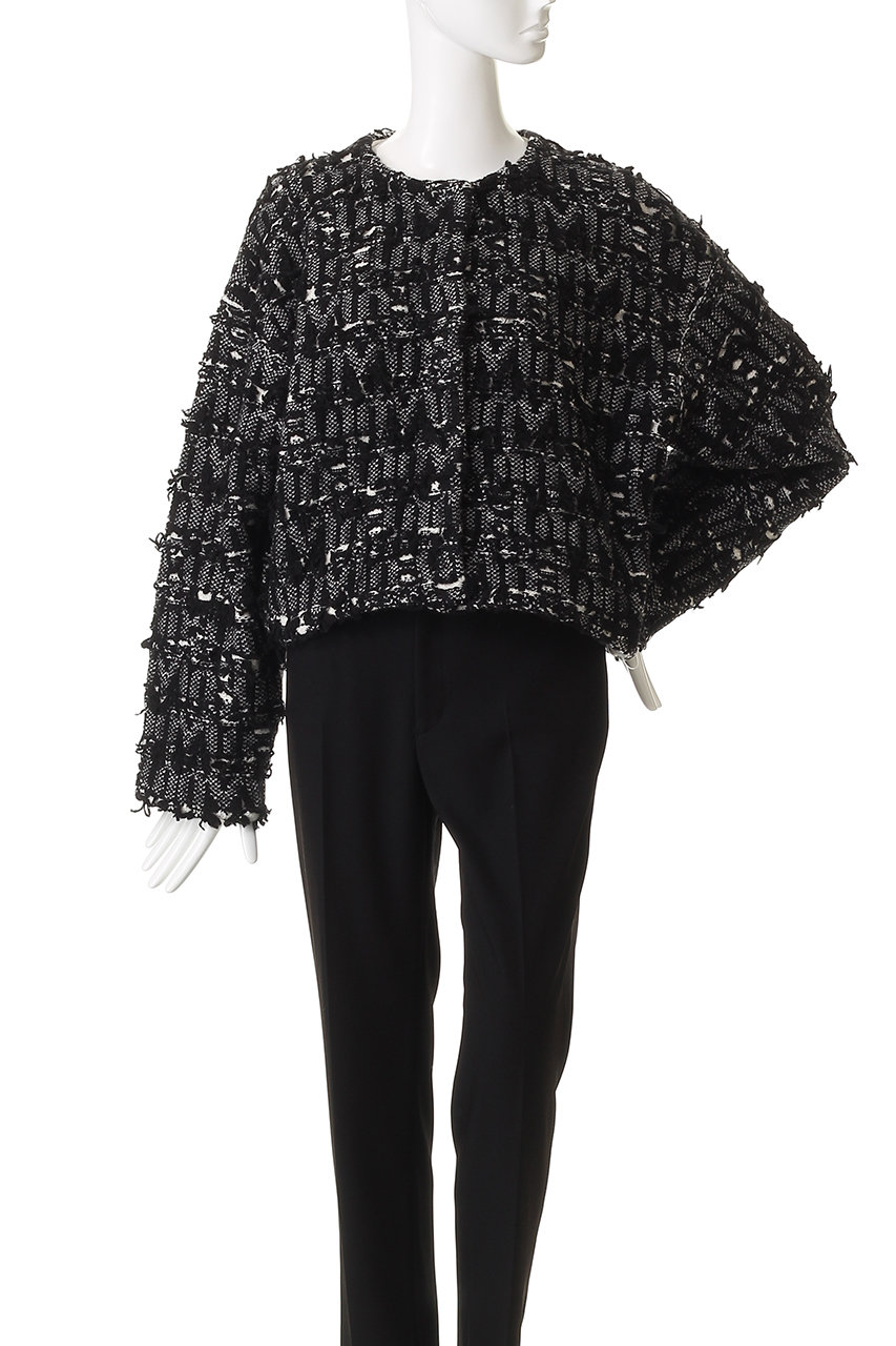 LANVIN en Bleu(ランバン オン ブルー)｜ロゴカットジャガードニット