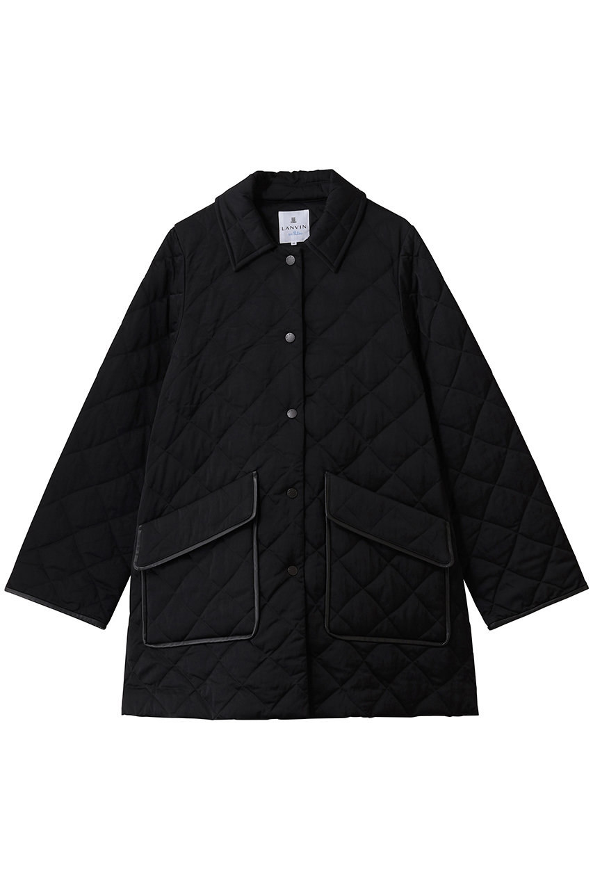 ランバン オン ブルー/LANVIN en Bleuのキルティングダウンハーフコート(ブラック/3506107)