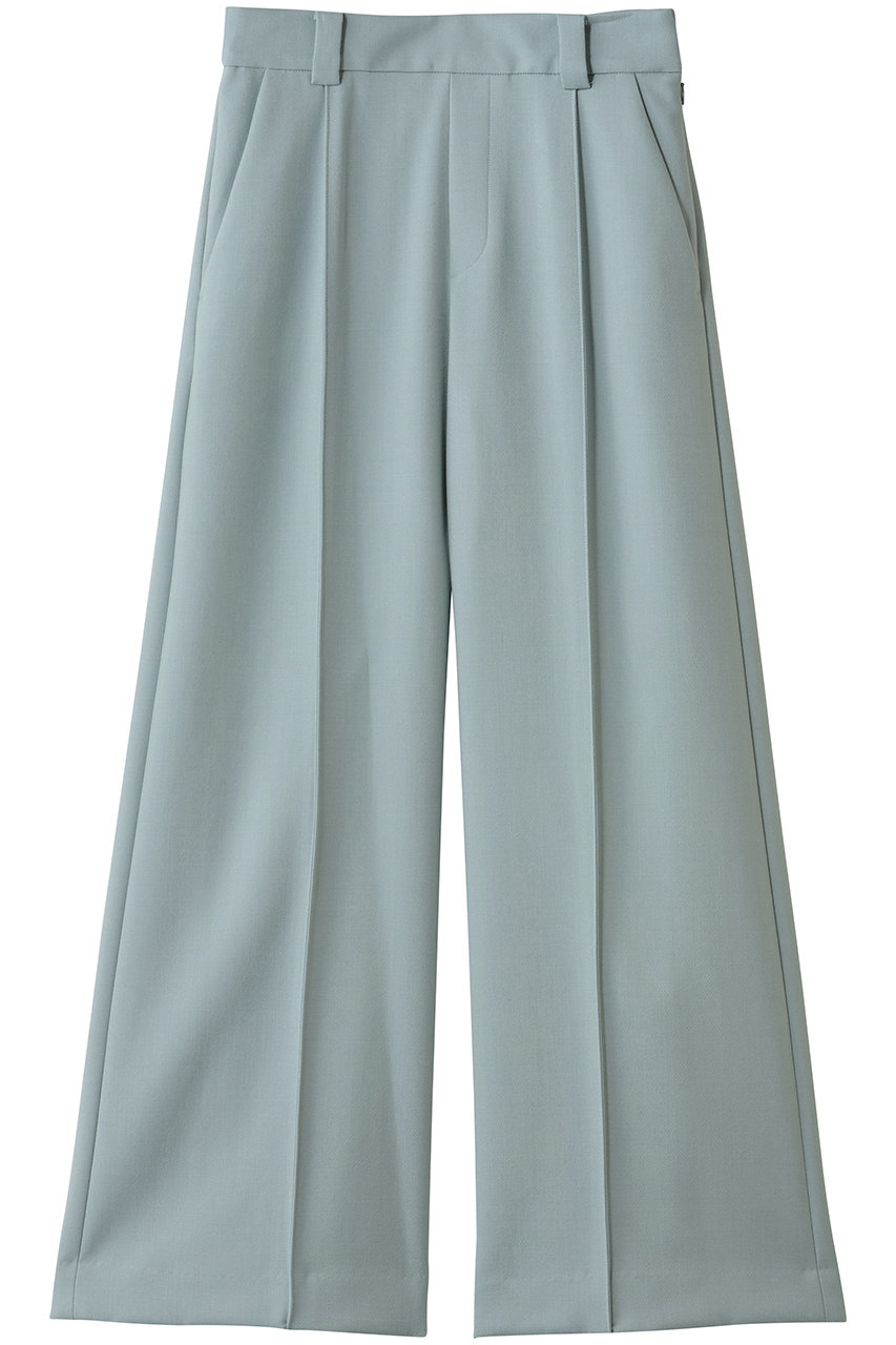 ランバン オン ブルー/LANVIN en Bleuのダブルクロスワイドパンツ(グリーン/3506416)