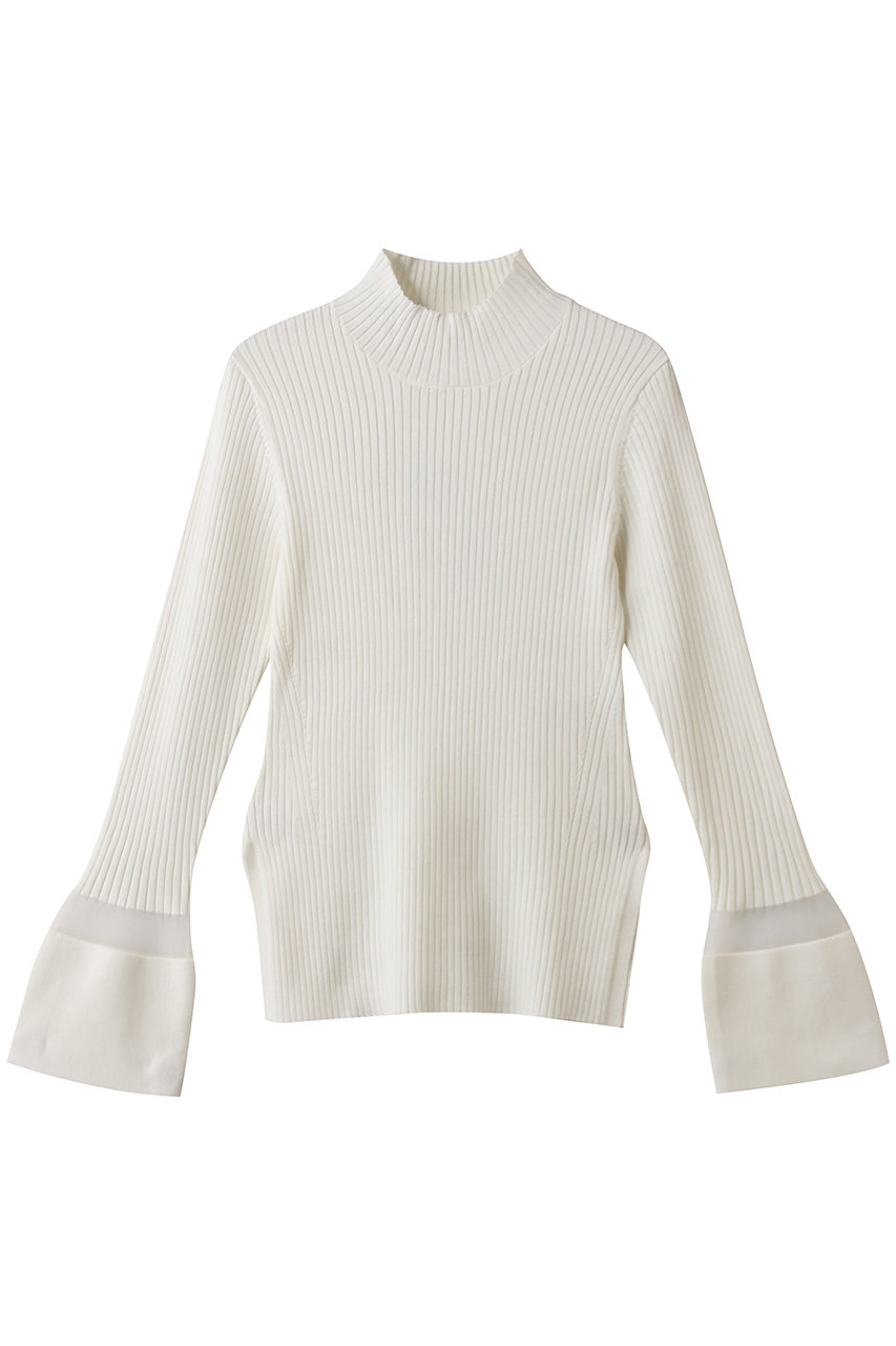 ランバン オン ブルー/LANVIN en Bleuのシアーポイントカフスリブニット(オフ/3506824)