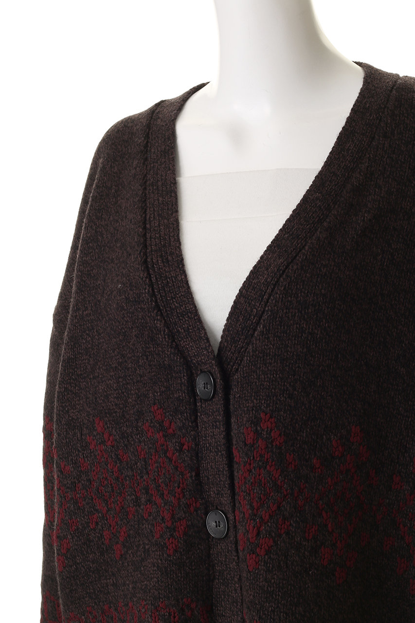 ランバン オン ブルー（LANVIN en Bleu）/Vネックジャガードニット