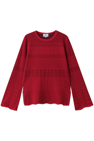 ランバン オン ブルー/LANVIN en Bleuのニットレースプルオーバー(110300/110301)