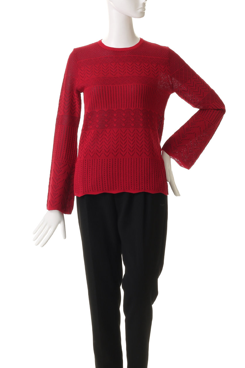 LANVIN en Bleu(ランバン オン ブルー)｜ニットレースプルオーバー