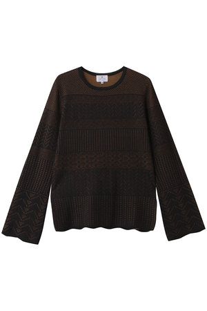 ランバン オン ブルー/LANVIN en Bleuのニットレースプルオーバー(110300/110301)