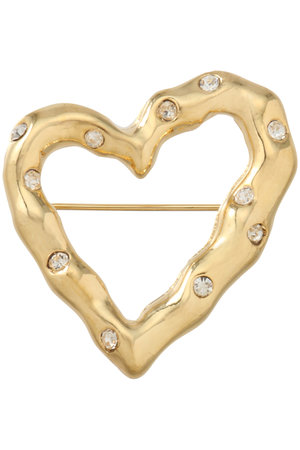 ランバン オン ブルー/LANVIN en Bleuのクリスタルハートブローチ(150500/150502)