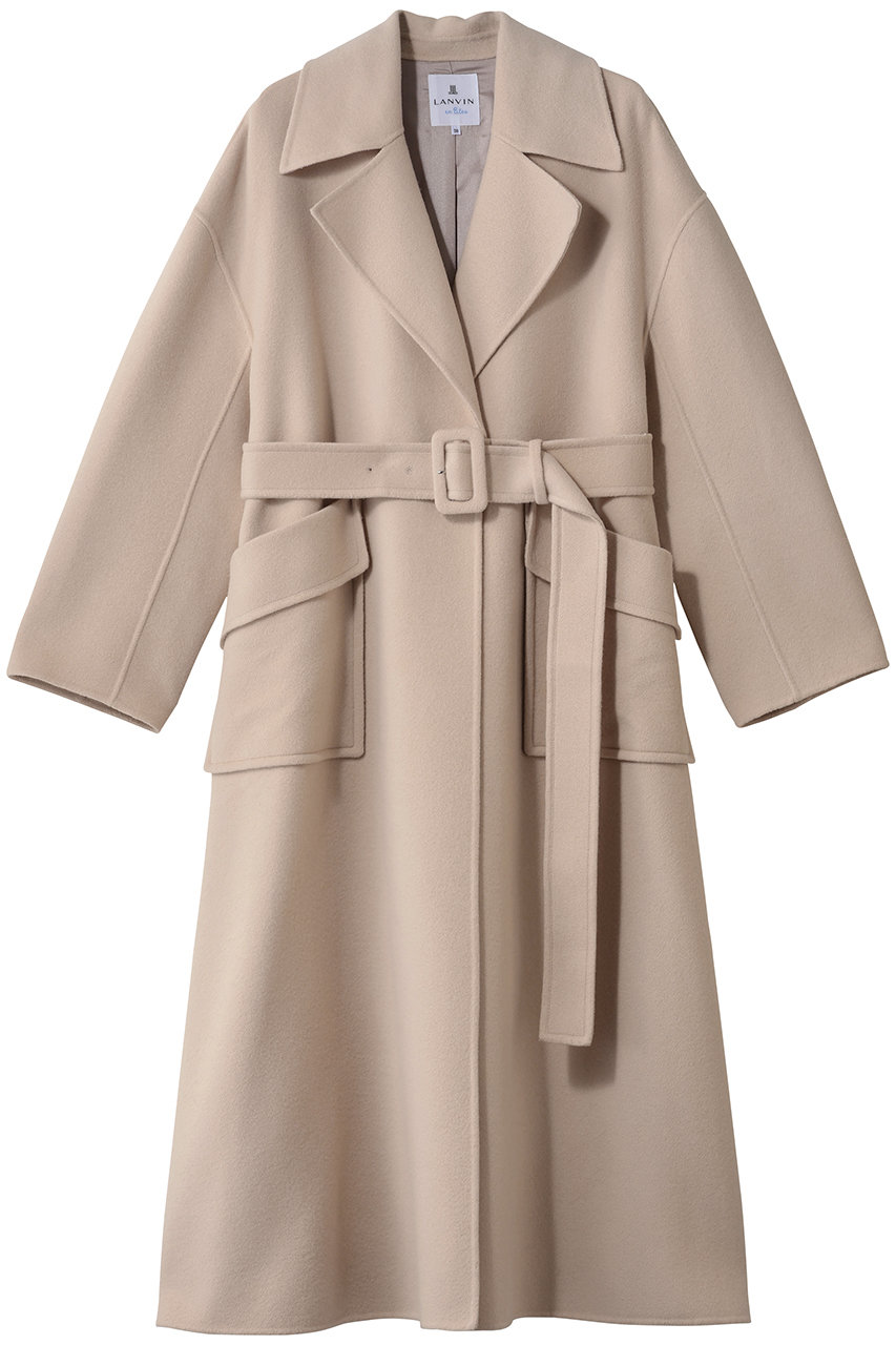ランバン オン ブルー/LANVIN en Bleuのウールリバーフレアコート(ベージュ/3506106)