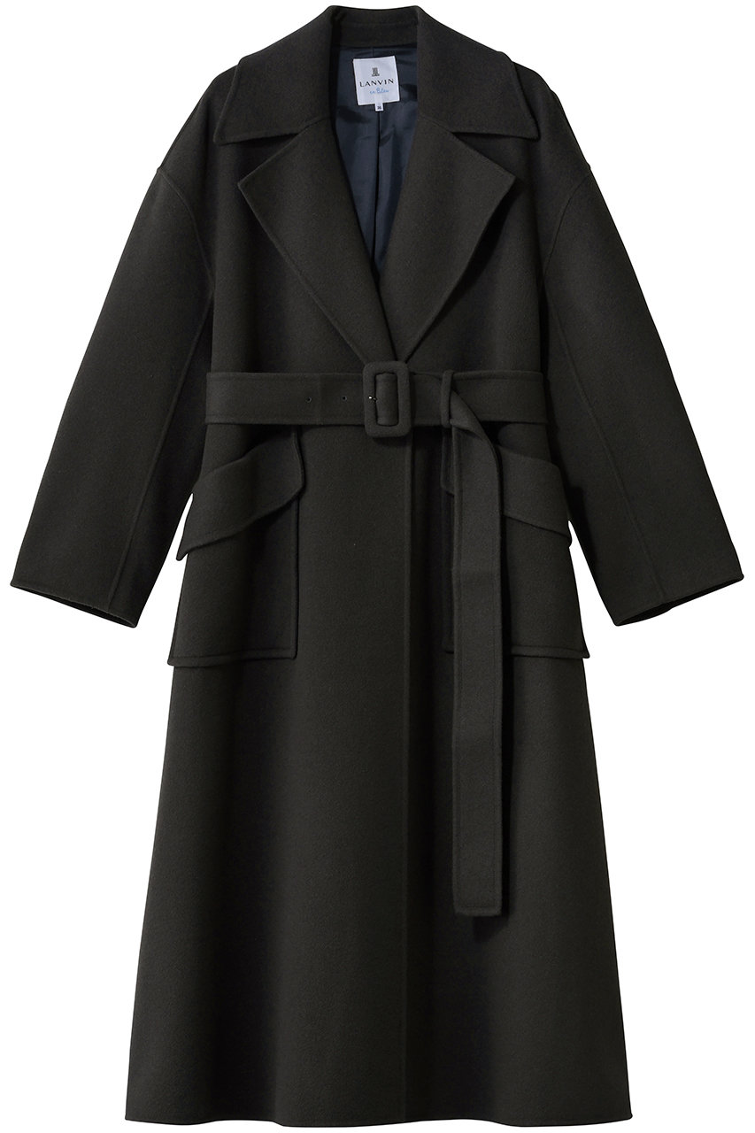 ランバン オン ブルー/LANVIN en Bleuのウールリバーフレアコート(チャコールグレー/3506106)