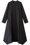 アシンメトリーヘムコンビワンピース ランバン オン ブルー/LANVIN en Bleu チャコールグレー