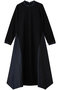 アシンメトリーヘムコンビワンピース ランバン オン ブルー/LANVIN en Bleu ブラック
