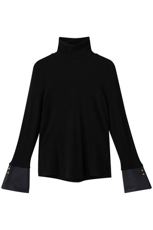 ランバン オン ブルー/LANVIN en Bleuのカシミヤシルクカフスコンビカットソー(110100/110103)