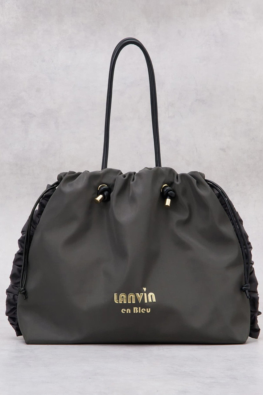 ランバン オン ブルー/LANVIN en Bleuのサイドフリルドロストトートバッグ(大)(グレー/3636006)