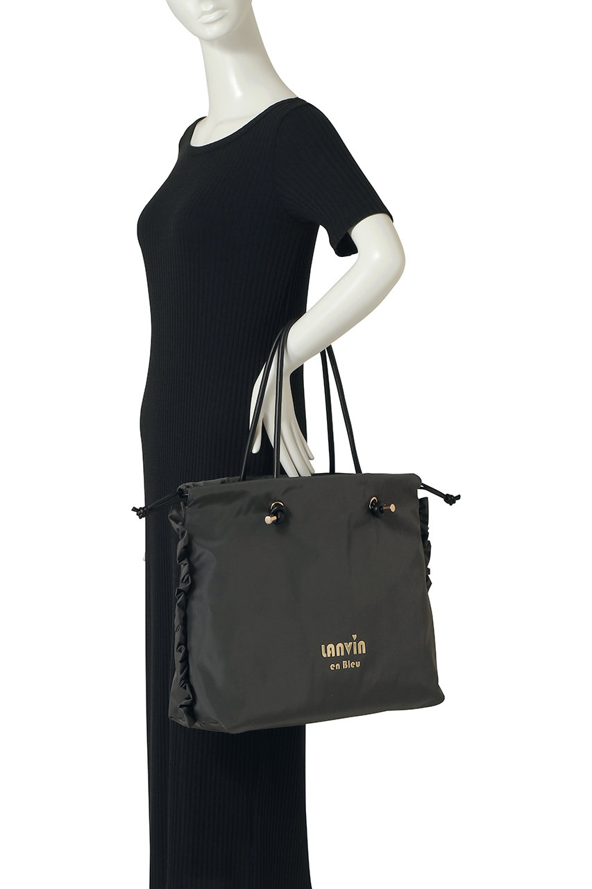 美品】LeSportsac × LANVIN コラボ フリル トートバッグ 黒 美品 