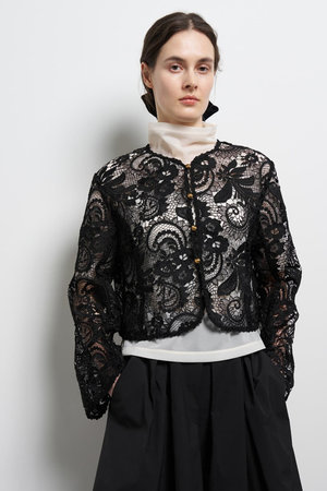 ランバン オン ブルー/LANVIN en Bleuのペイズリーコードレースジャケット(110800/110801)