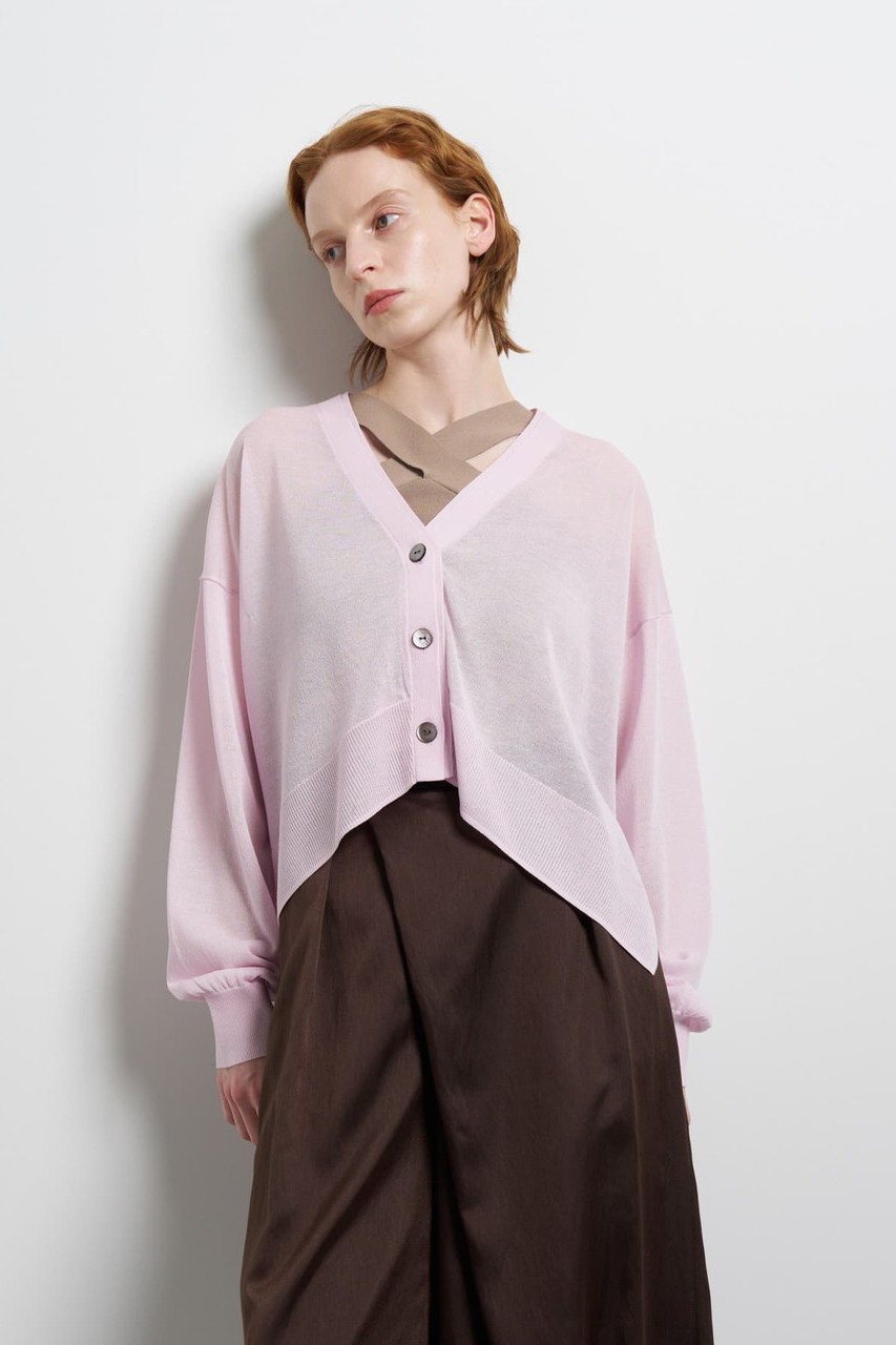 ランバン オン ブルー/LANVIN en Bleuの【予約販売】Ｖネックショートカーディガン(ピンク/3644825)