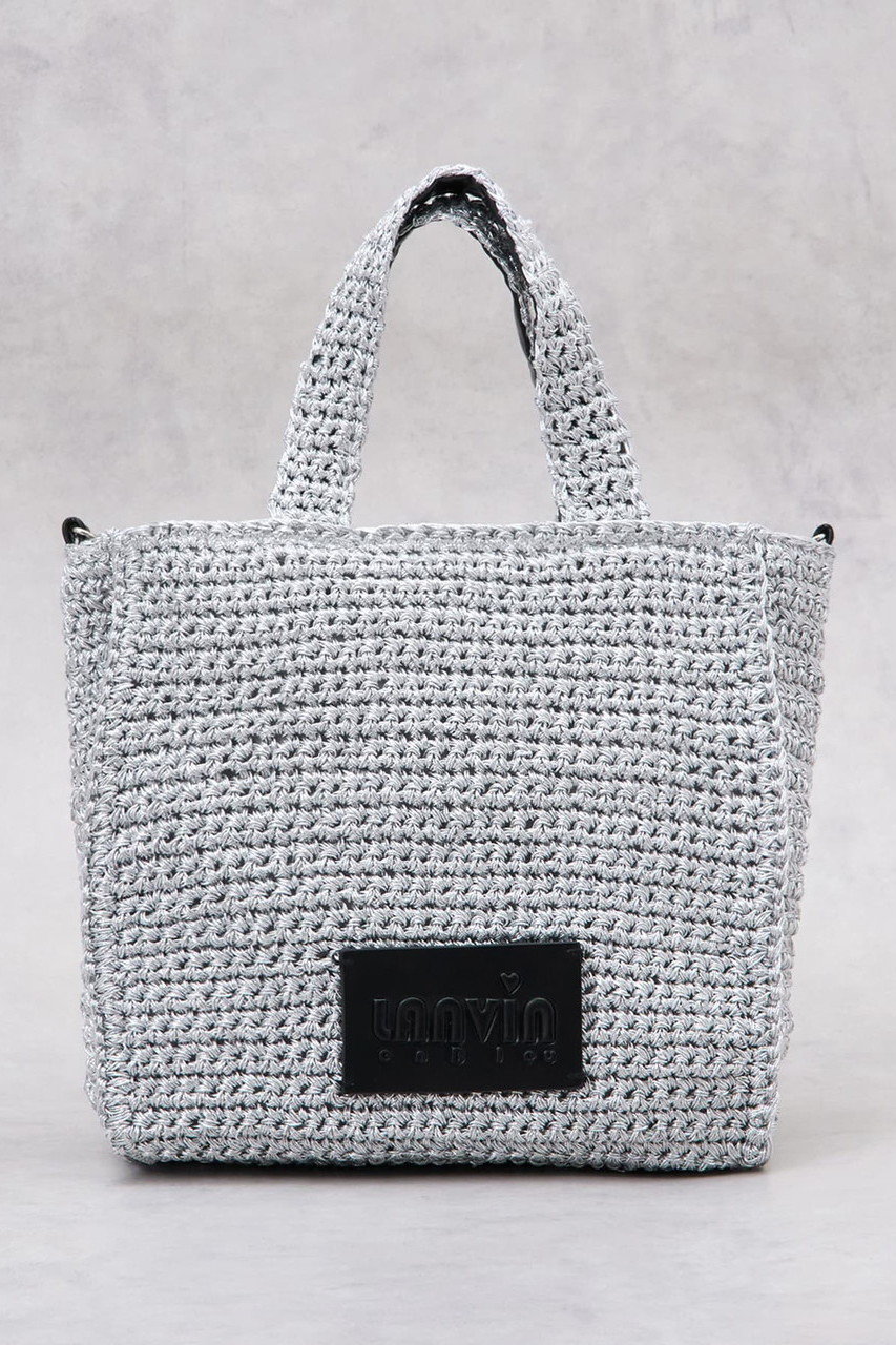 ランバン オン ブルー/LANVIN en Bleuの【予約販売】メタリック編み込みトートバッグ(シルバー/3646007)